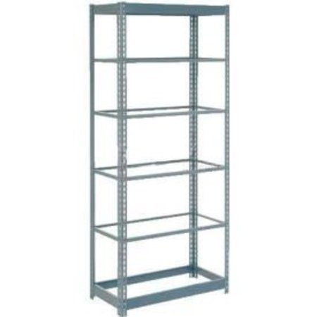 GLOBAL EQUIPMENT Heavy Duty Shelving 36"W x 24"D x 84"H With 6 Shelves - No Deck - Gray 716989